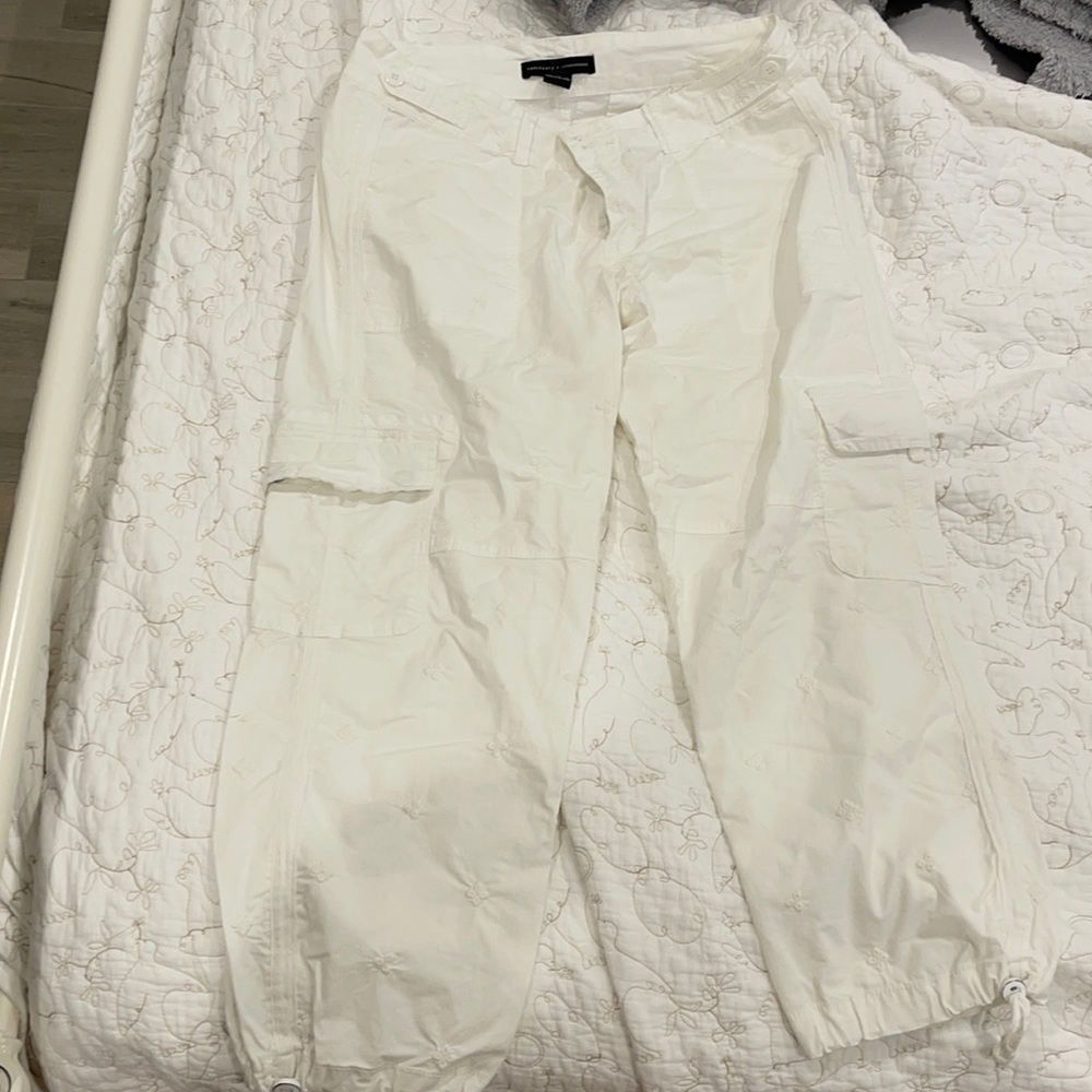 white cargo pants